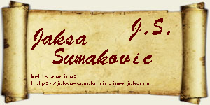 Jakša Šumaković vizit kartica